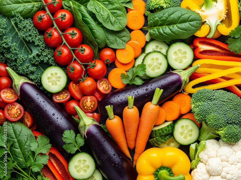 Légumes frais colorés